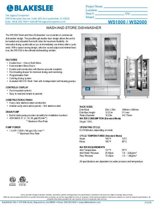 Cutsheet