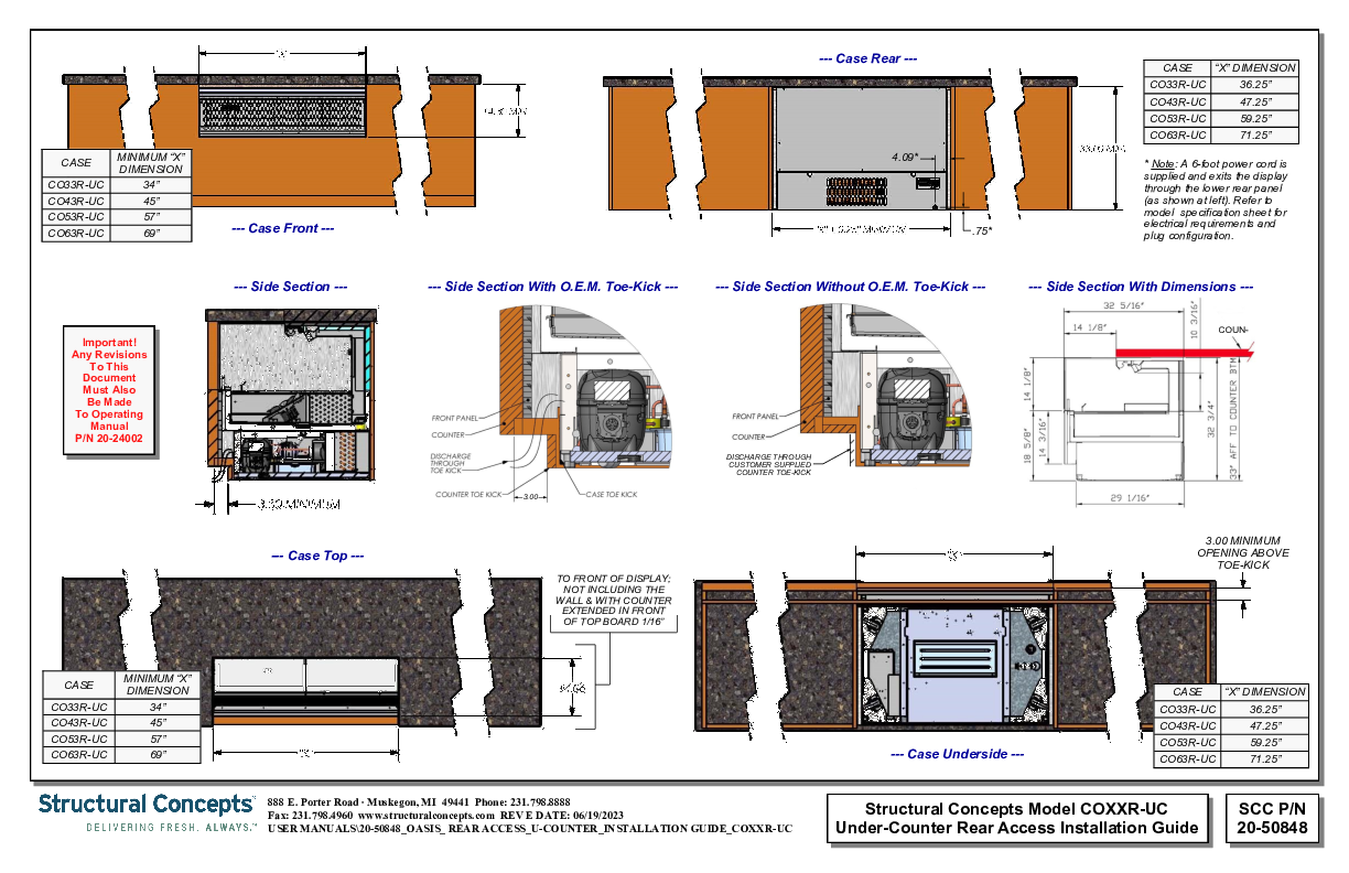 Rear Access Under Counter Install Guide