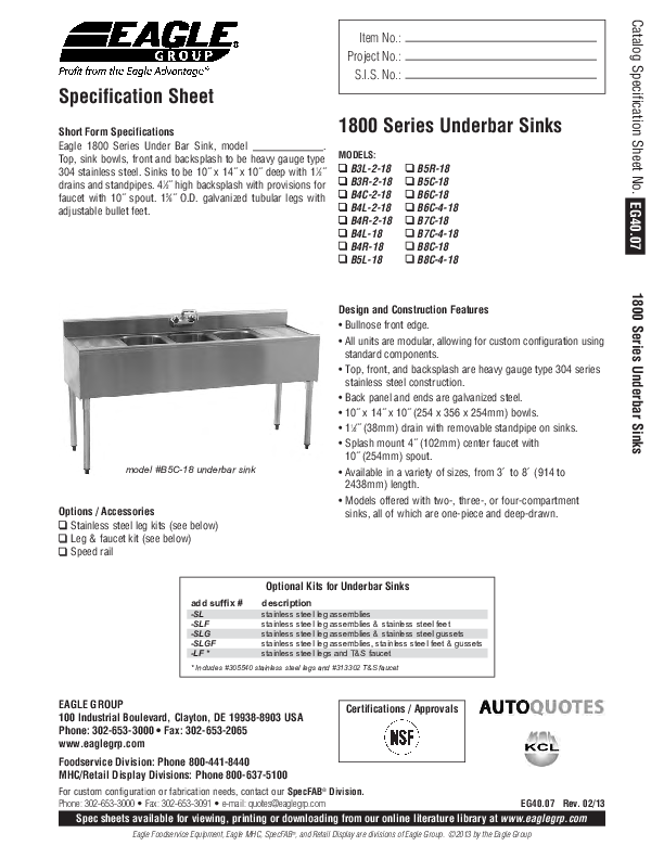 Cutsheet