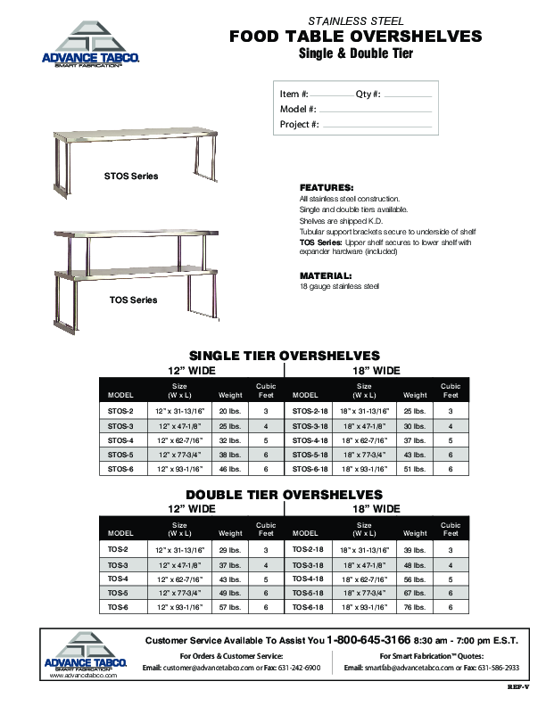 Cutsheet