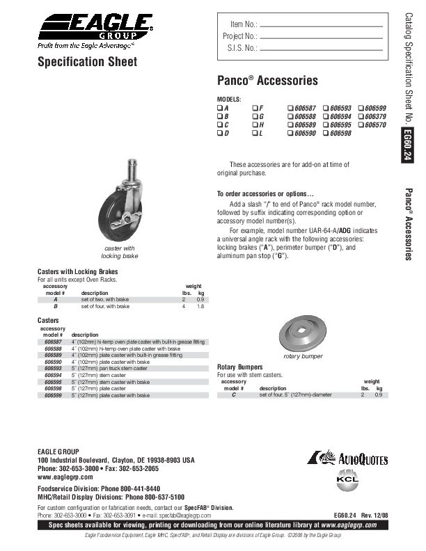 Cutsheet