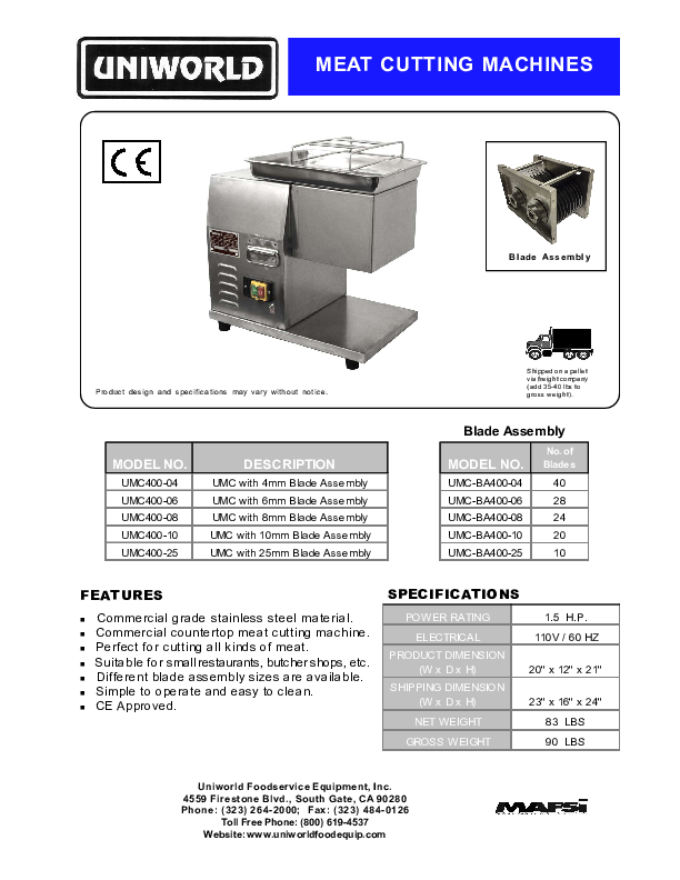 Cutsheet