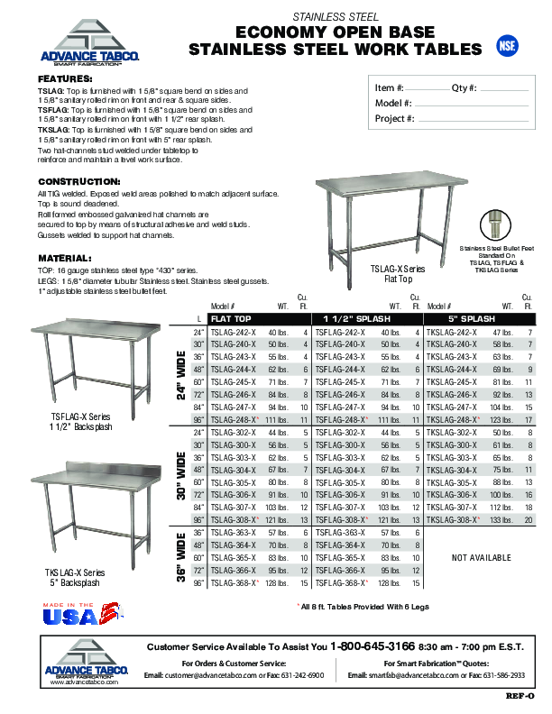 Cutsheet