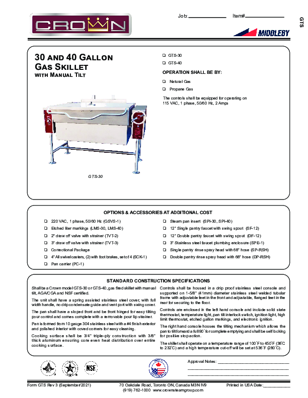 Cutsheet