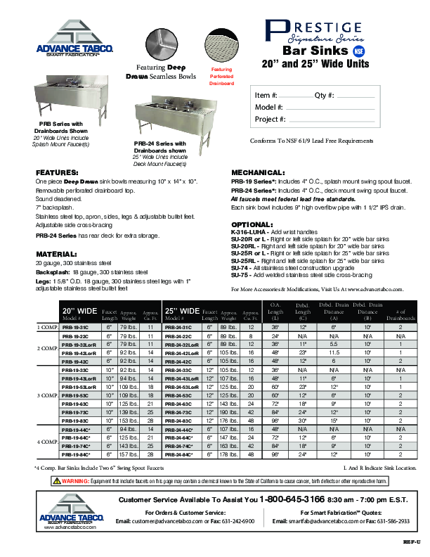 Cutsheet