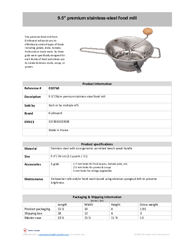 Cutsheet