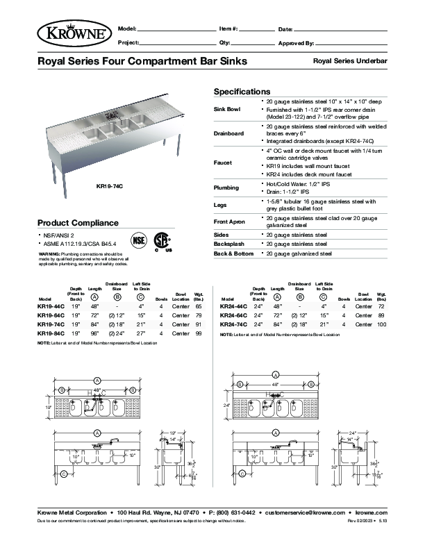 Cutsheet