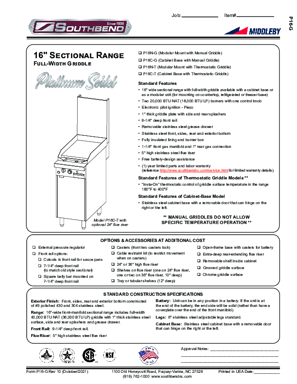 Cutsheet