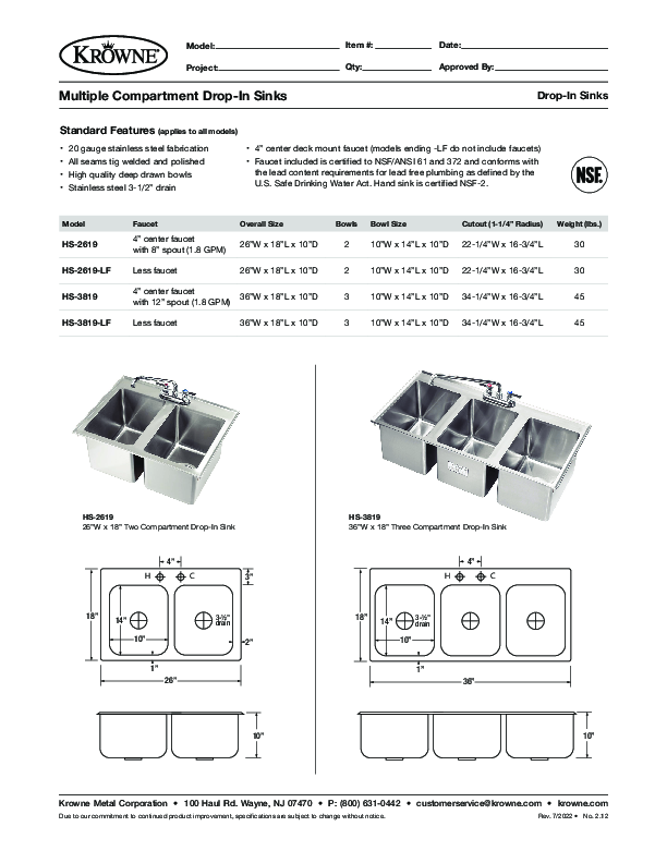 Cutsheet