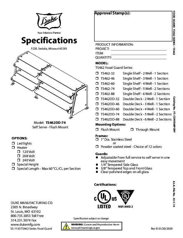 Cutsheet