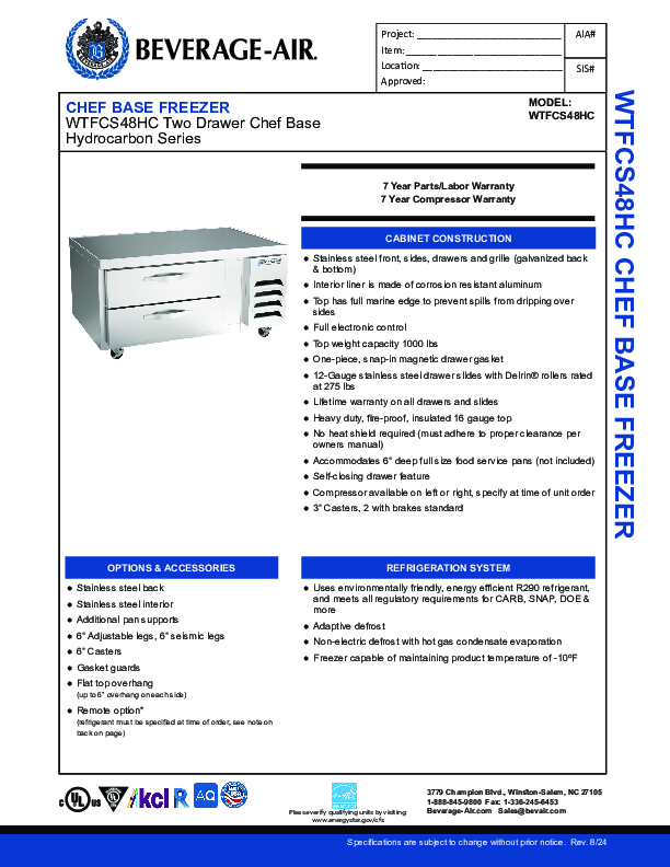 Cutsheet