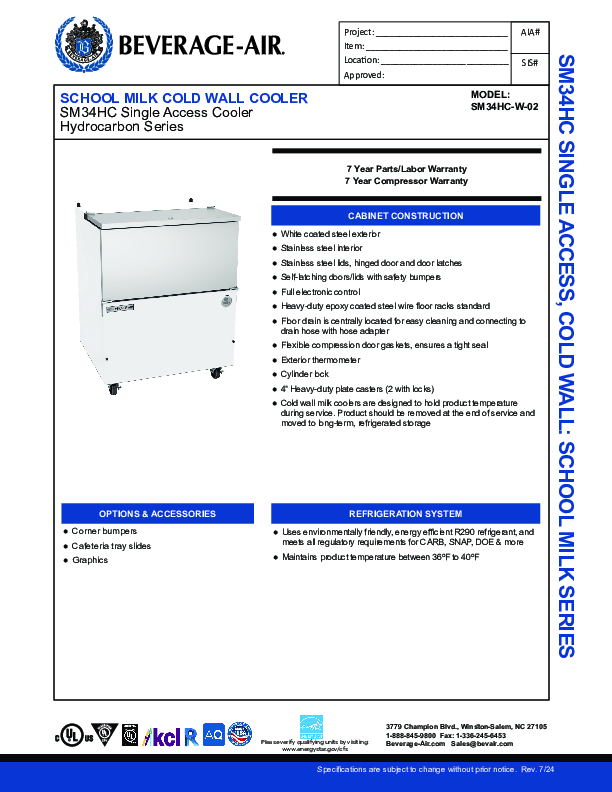 Cutsheet