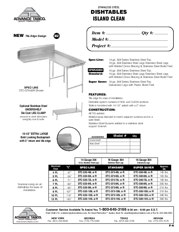 Cutsheet