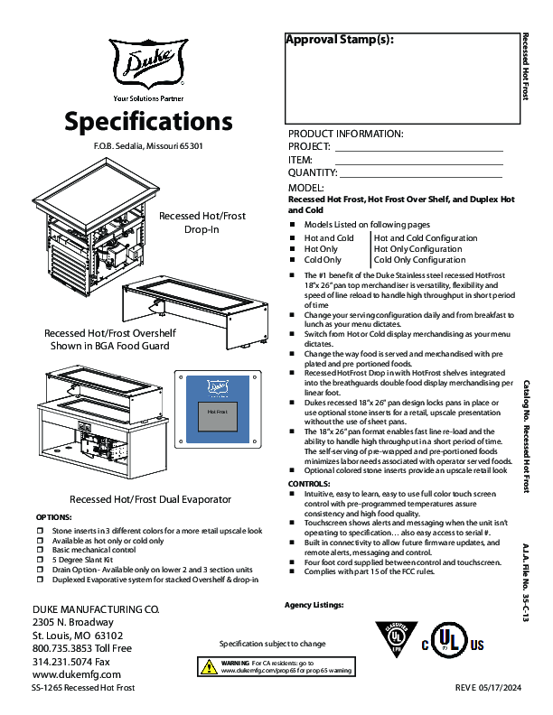 Cutsheet