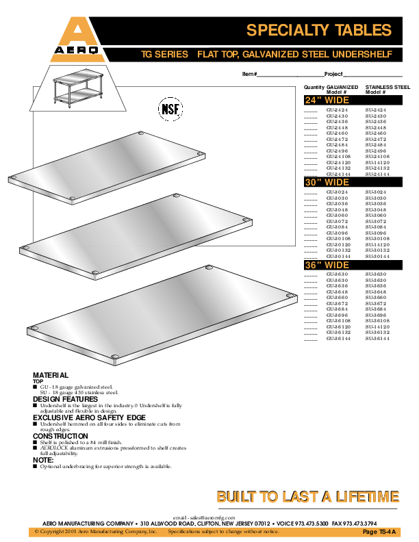 Cutsheet