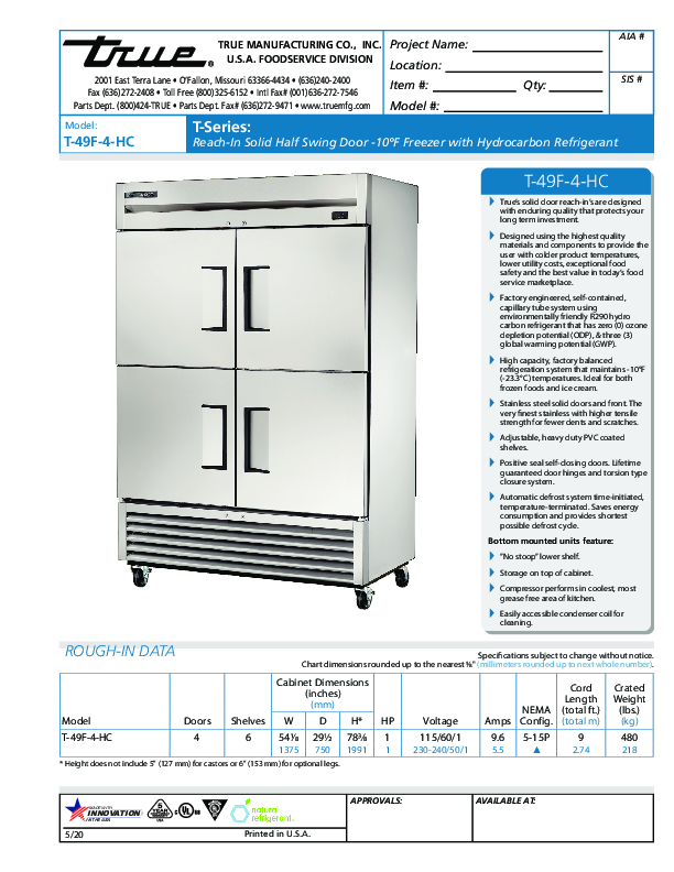 Cutsheet