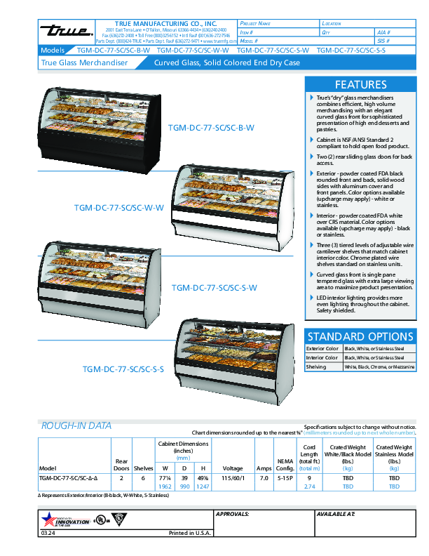 Cutsheet