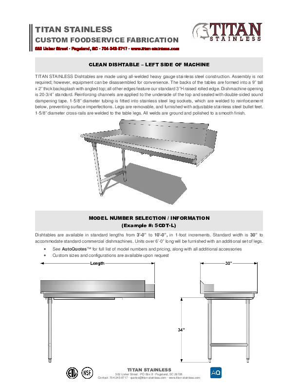 Cutsheet