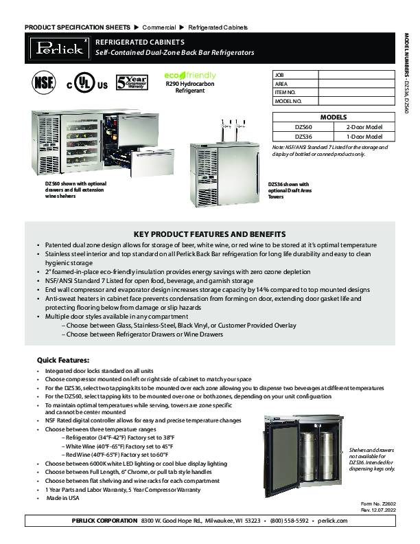 Cutsheet