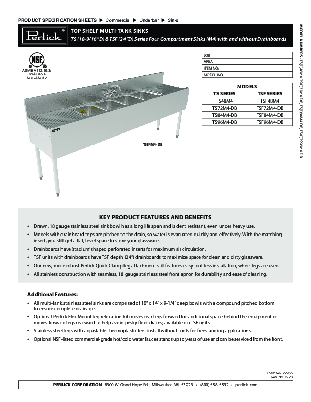 Cutsheet