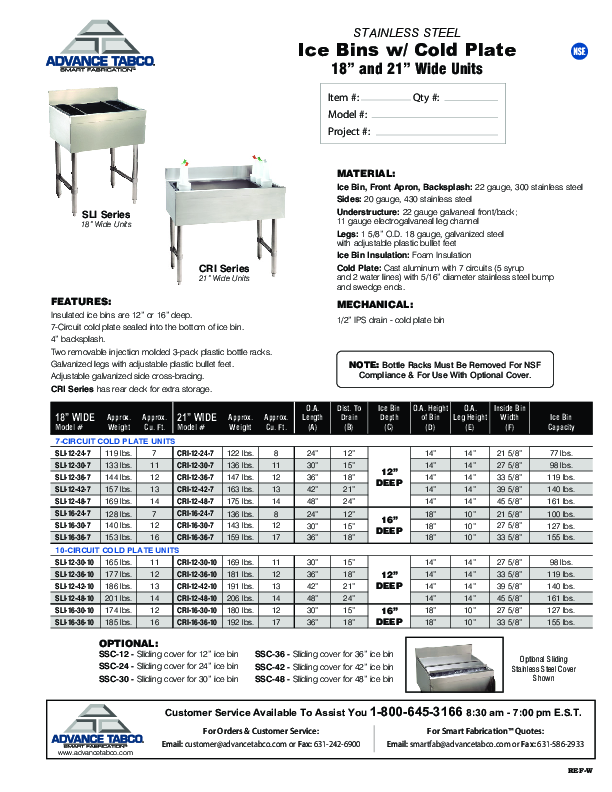 Cutsheet