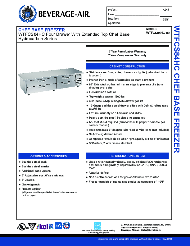 Cutsheet