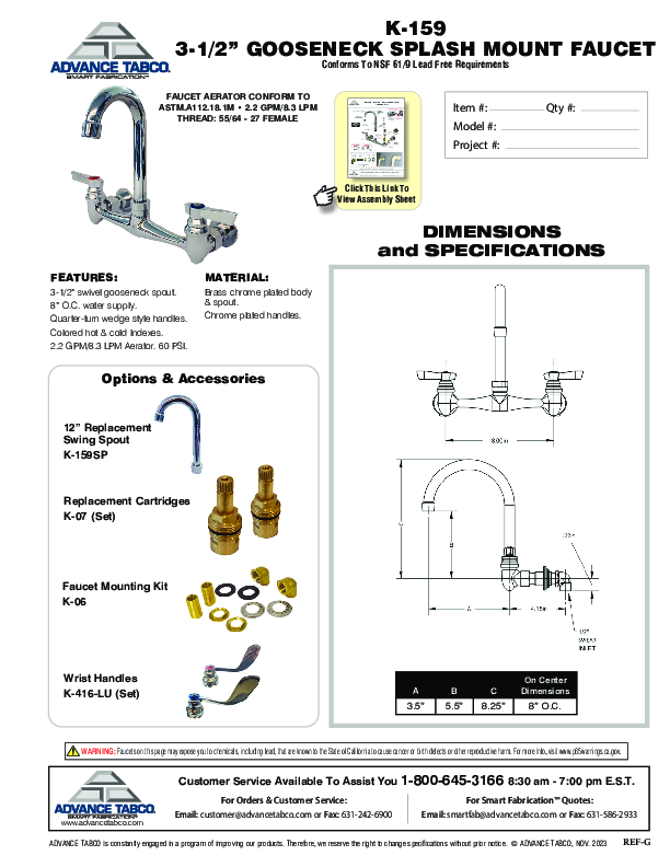 Cutsheet