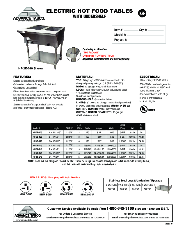 Cutsheet