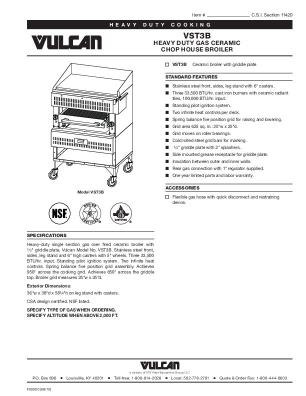 Cutsheet