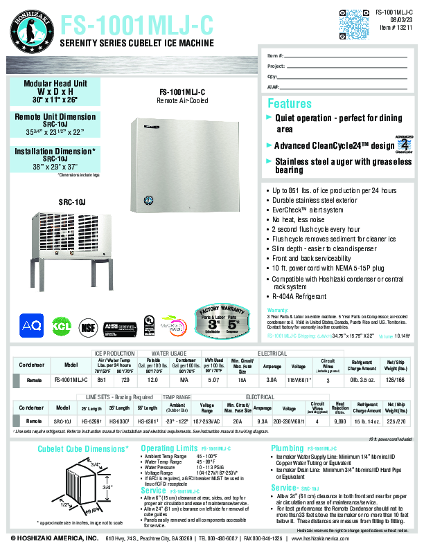 Cutsheet