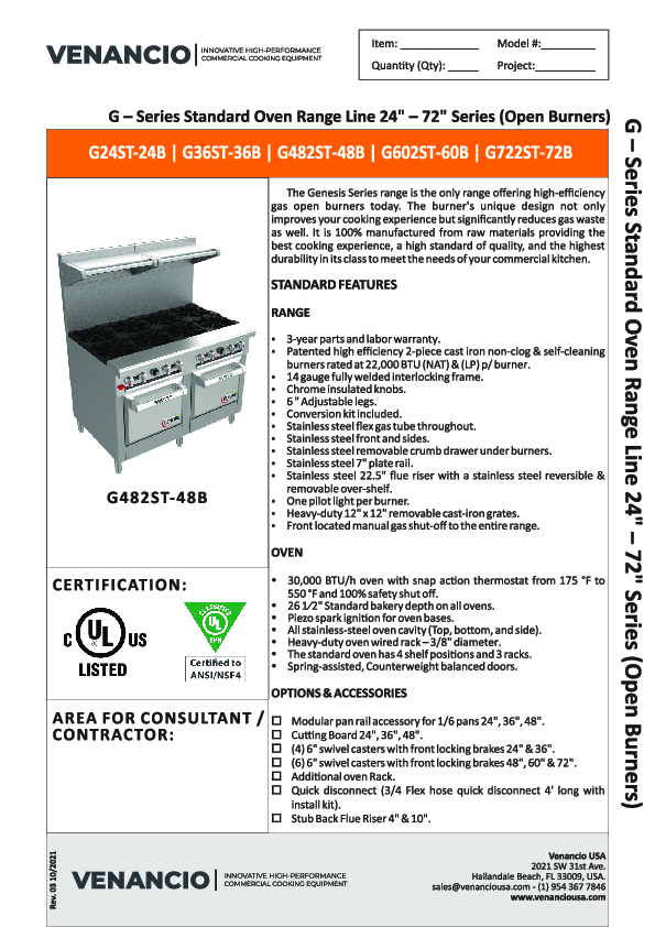 Cutsheet