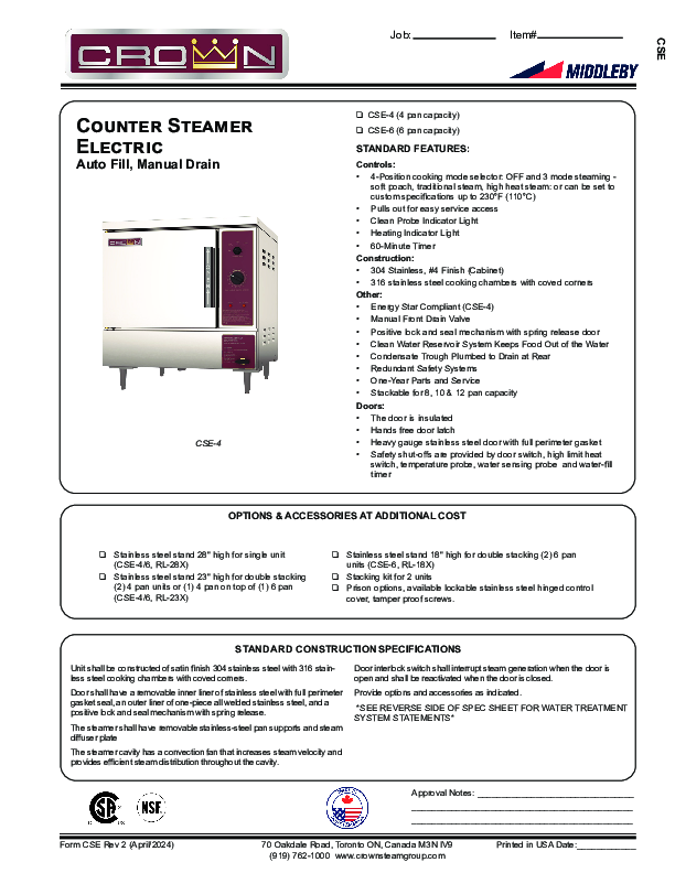 Cutsheet