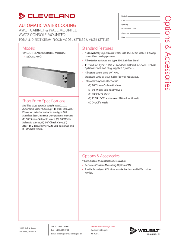 Cutsheet