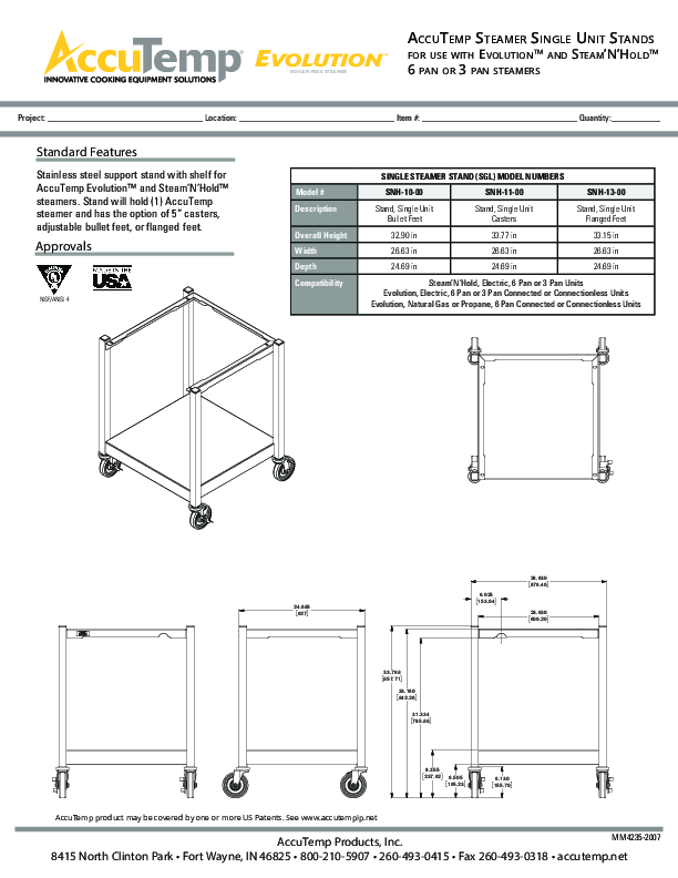 Cutsheet