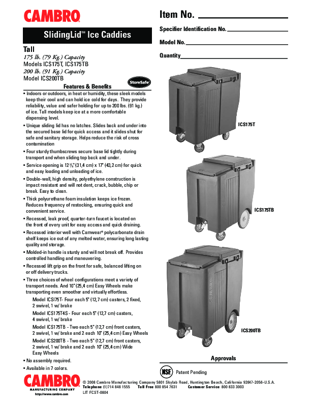 Cutsheet