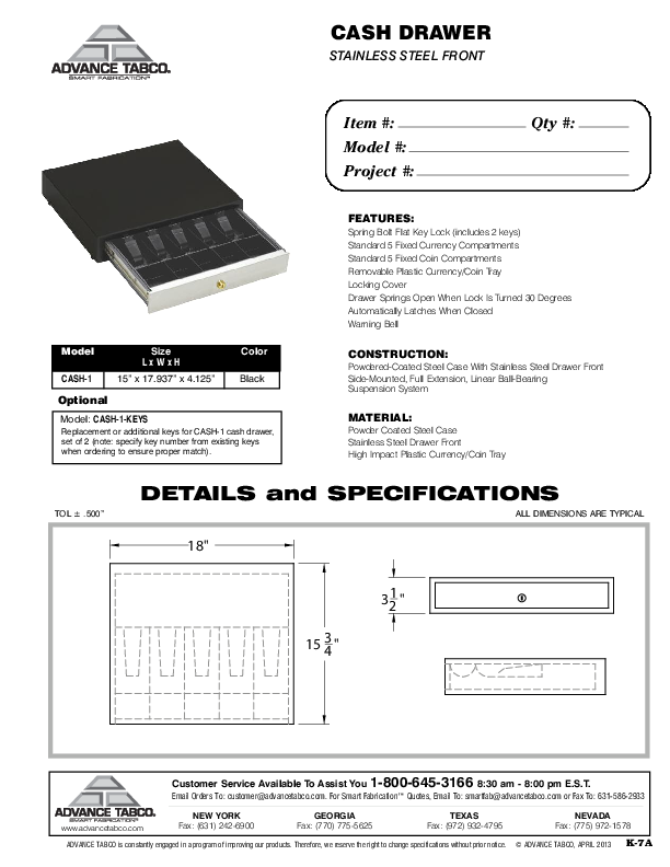 Cutsheet