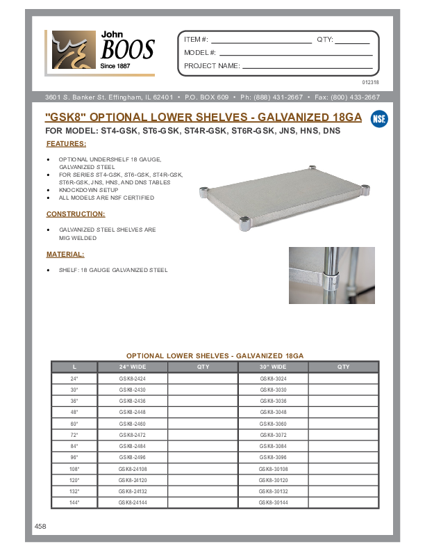 Cutsheet