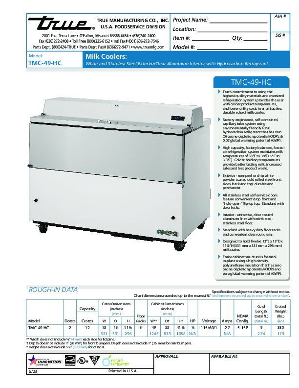 Cutsheet