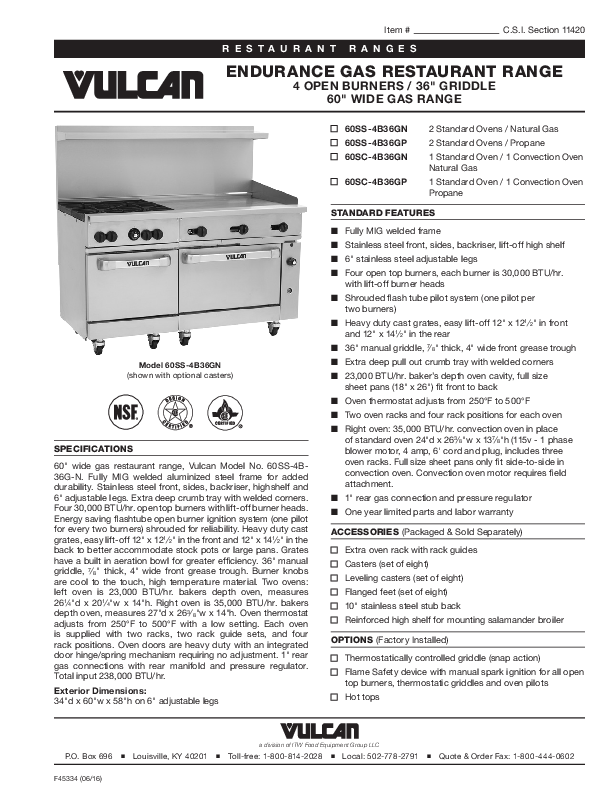 Cutsheet