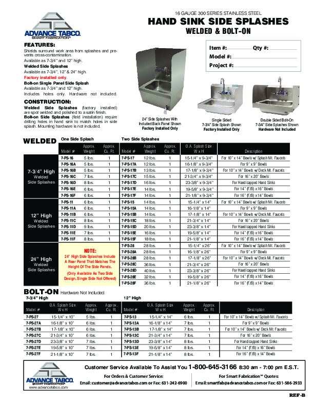 Cutsheet