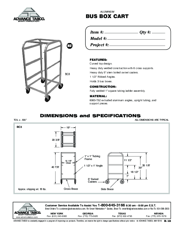 Cutsheet