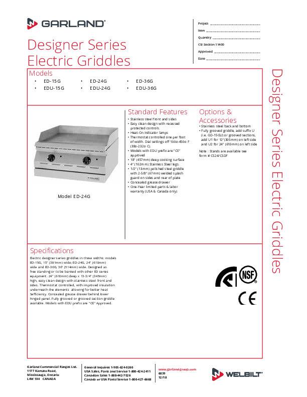 Cutsheet