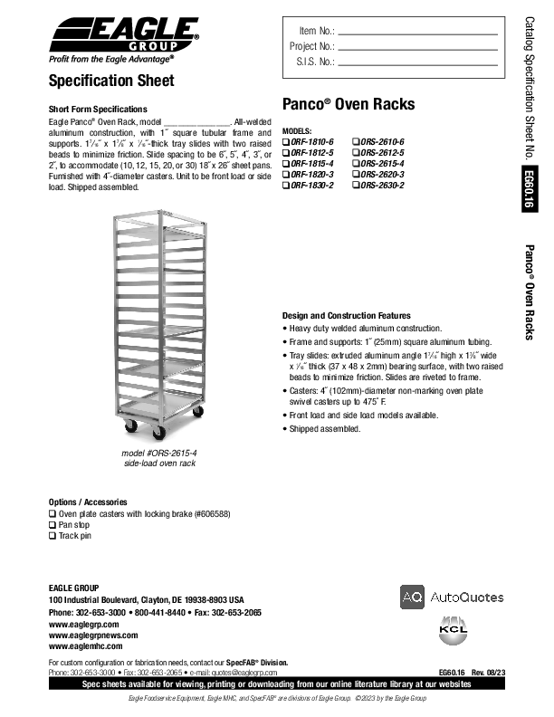 Cutsheet