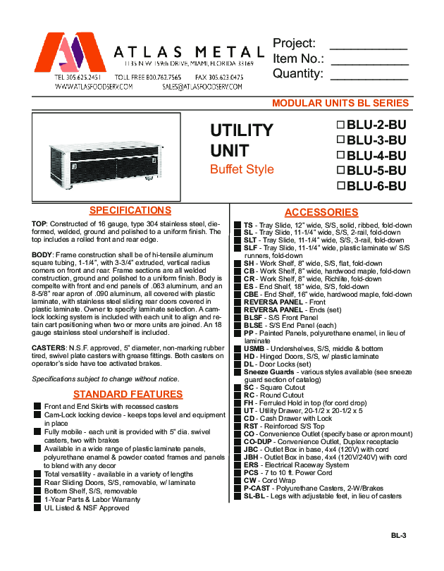 Cutsheet