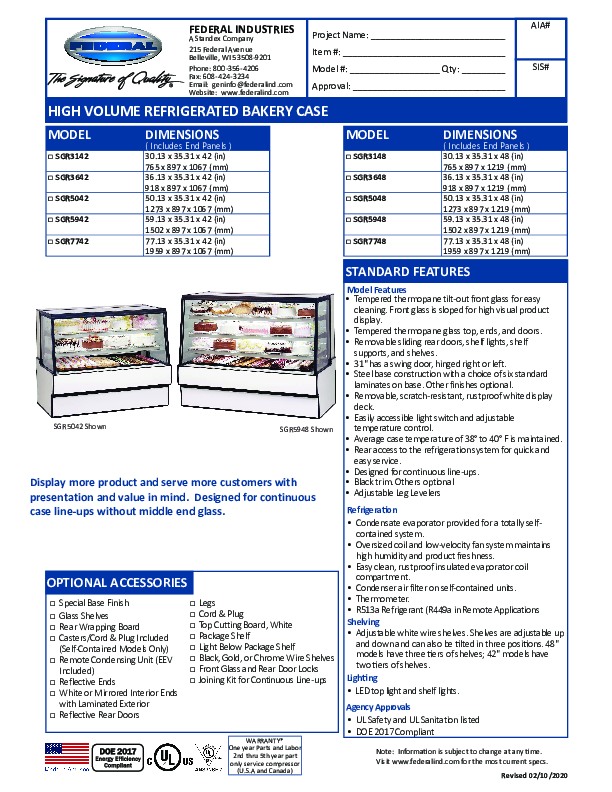 Cutsheet