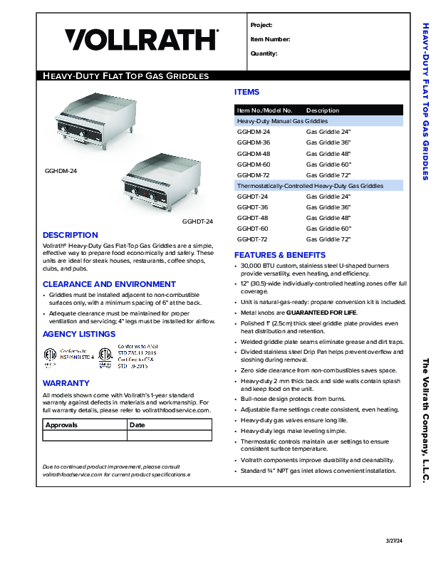 Cutsheet