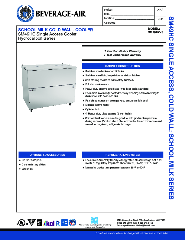 Cutsheet