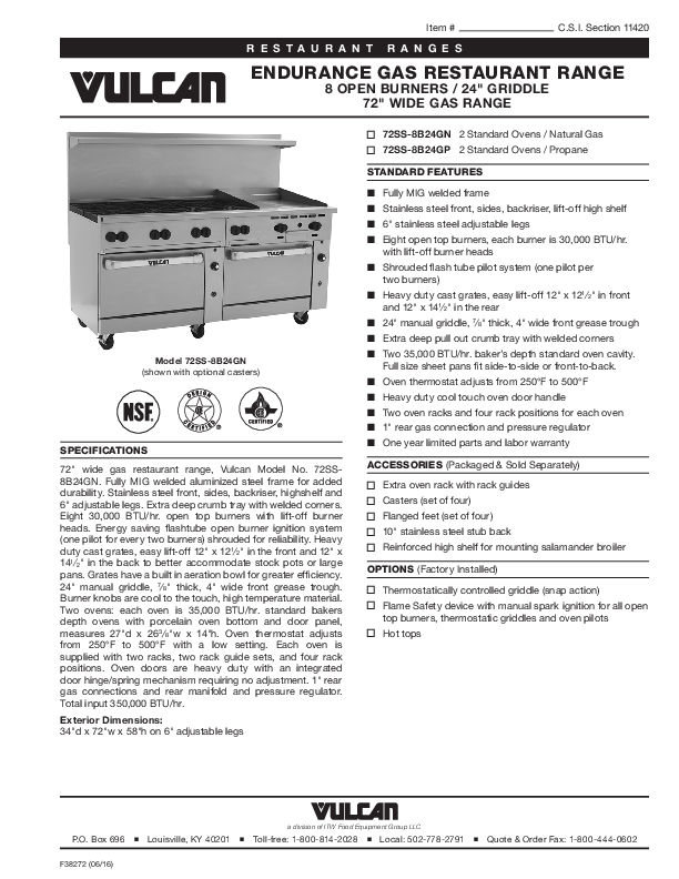 Cutsheet