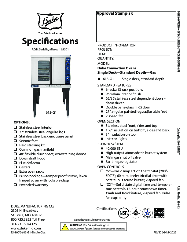 Cutsheet