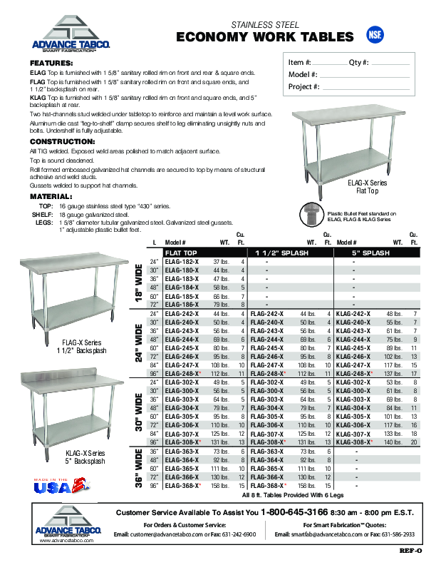 Cutsheet